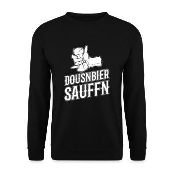 Dosenbier-Partei - Unisex Pullover - Schwarz - Vorne - Alina (178cm) & Michal (187cm)