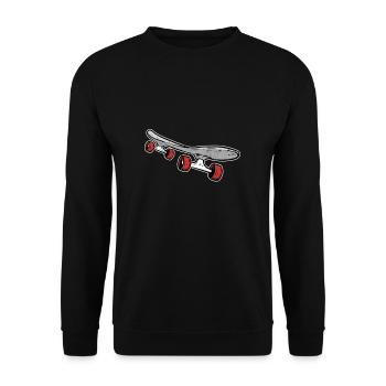 Skateboard-Skateboarden - Unisex Pullover - Schwarz - Vorne - Alina (178cm) & Michal (187cm)