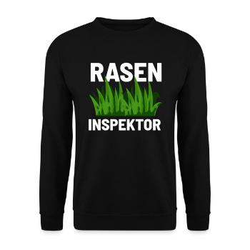 Raseninspektor Rasenmähen - Unisex Pullover - Schwarz - Vorne - Alina (178cm) & Michal (187cm)
