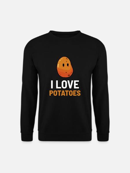 Sweet Potato Lover Pun - I love potatoes - Unisex Sweatshirt - black