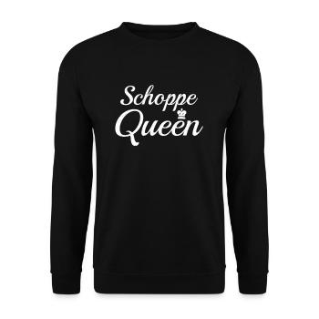 Wein Weinfest Schoppe Queen - Unisex Pullover - Schwarz - Vorne - Alina (178cm) & Michal (187cm)