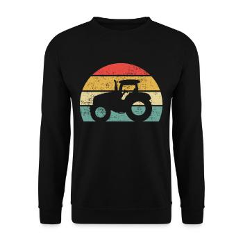 Agriculteur tracteur récolte tracteur agriculteur agriculteur pâturage - Sweat-shirt Unisexe - noir - Devant - Alina (178cm) & Michal (187cm)