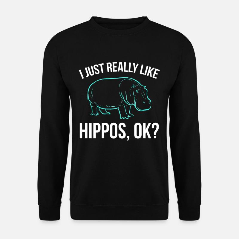 Hippos Hippopotamus Hippopotamus - Unisex Sweatshirt - black