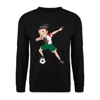 Algérie Football féminin Footballeur Fille Football - Sweat-shirt Unisexe - noir - Devant - Alina (178cm) & Michal (187cm)