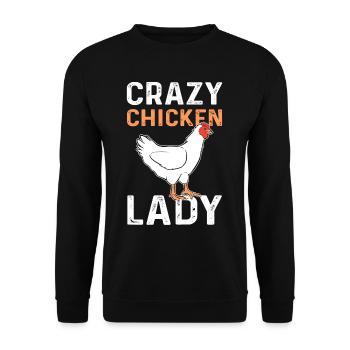 Chicken rooster chickens hen house - Unisex Sweatshirt - black - Front - Alina (178cm) & Michal (187cm)