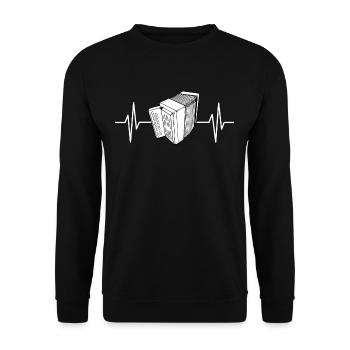 Accordion pull organ squeeze cabinet hamharmonica - Unisex Sweatshirt - black - Front - Alina (178cm) & Michal (187cm)