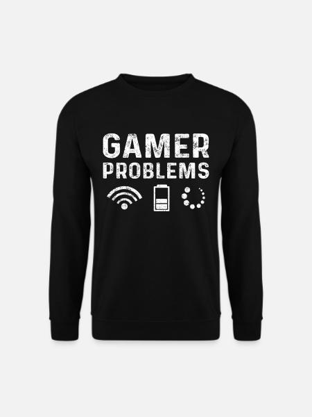 Gamer Problems Wlan Akku Loading Game - Unisex Pullover - Schwarz