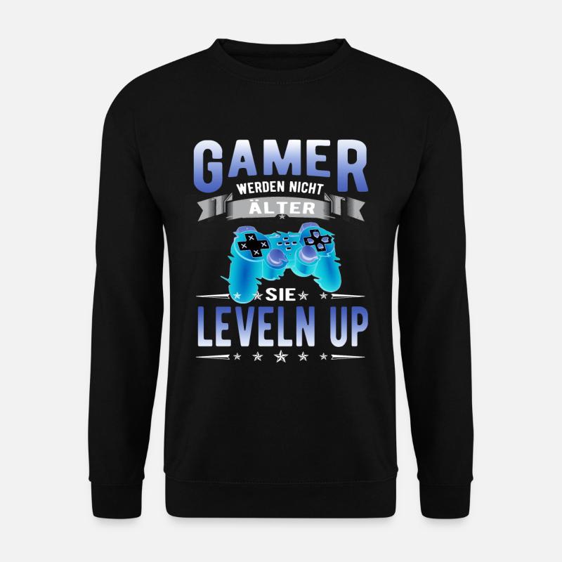 Gamer werden nicht älter sie Leveln up - Unisex Pullover - Schwarz