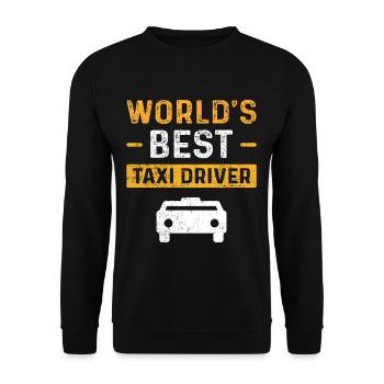 Taxi chauffeur de taxi meilleur monde - Sweat-shirt Unisexe - noir - Devant - Alina (178cm) & Michal (187cm)