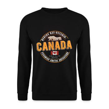 Canada Canada Drapeau ours polaires cadeau - Sweat-shirt Unisexe - noir - Devant - Alina (178cm) & Michal (187cm)
