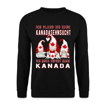 Kanada Gnomies lustiger kanada -Spruch - Unisex Pullover - Schwarz - Vorne - Alina (178cm) & Michal (187cm)