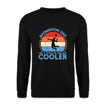 Badminton Dad Federball - Unisex Sweatshirt - black - Front - Alina (178cm) & Michal (187cm)