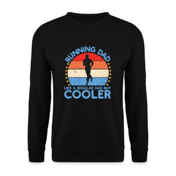 Running Dad Endurance Run - Unisex Sweatshirt - black - Front - Alina (178cm) & Michal (187cm)