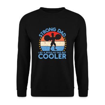 Fitness Gym Weightlifter Dad Weight Training - Unisex Sweatshirt - black - Front - Alina (178cm) & Michal (187cm)