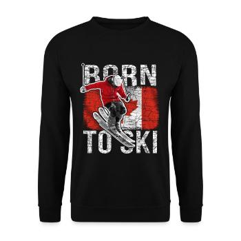 Skieur Canada Flag - Sweat-shirt Unisexe - noir - Devant - Alina (178cm) & Michal (187cm)