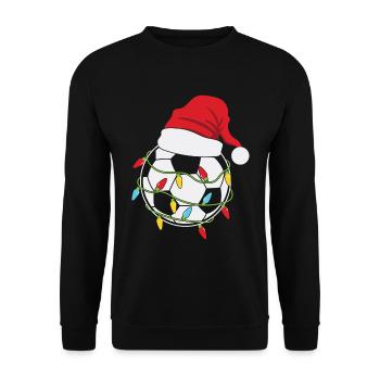 Football player Football christmas Lights - Unisex Sweatshirt - black - Front - Alina (178cm) & Michal (187cm)