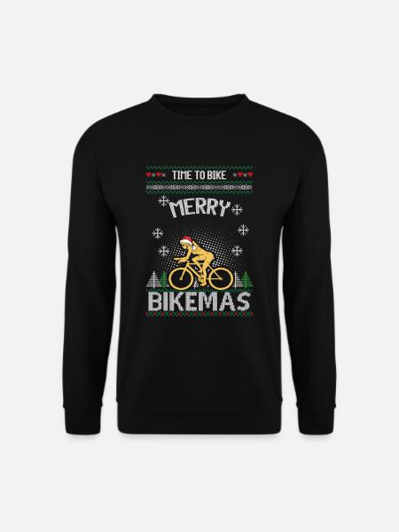 Fahrrad Ugly Christmas Sweater Geschenk - Unisex Pullover - Schwarz