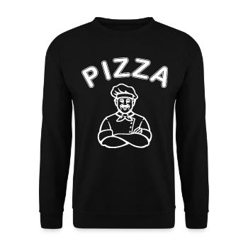 Pizza Pizzaiolo Streetfood - Unisex Pullover - Schwarz - Vorne - Alina (178cm) & Michal (187cm)