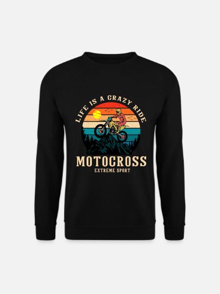 Motocross Mx Motocrossfahrer Geschenk - Unisex Pullover - Schwarz