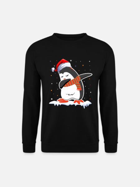 dabbing Pinguin Christmas - Unisex Pullover - Schwarz