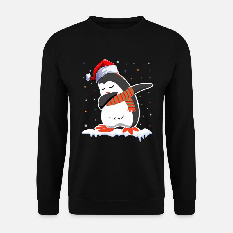dabbing Pinguin Christmas - Unisex Pullover - Schwarz