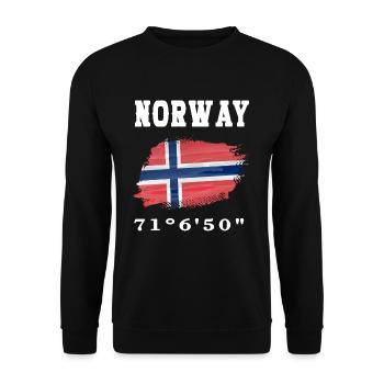 Norvège Norvège Drapeau - Sweat-shirt Unisexe - noir - Devant - Alina (178cm) & Michal (187cm)