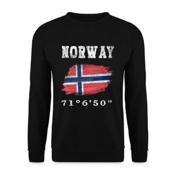 Norvège Norvège Drapeau - Sweat-shirt Unisexe - noir - Devant - Alina (178cm) & Michal (187cm)