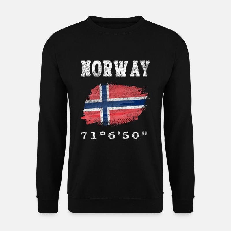 Norwegen Norway Fahne - Unisex Pullover - Schwarz