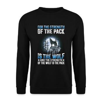 Wolf Saying Wolves Wolf Pack Wolf - Unisex Sweatshirt - black - Front - Alina (178cm) & Michal (187cm)