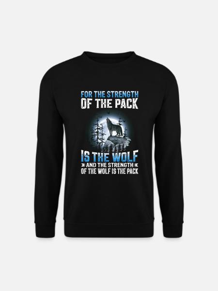 Wolfsspruch Wölfe Wolfsrudel Wolf - Unisex Pullover - Schwarz