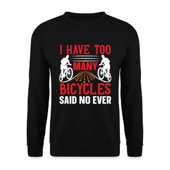 Cycling, cycling, cycling - Unisex Sweatshirt - black - Front - Alina (178cm) & Michal (187cm)