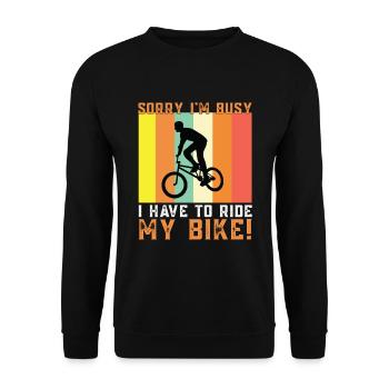 Cycling, cycling, cycling - Unisex Sweatshirt - black - Front - Alina (178cm) & Michal (187cm)