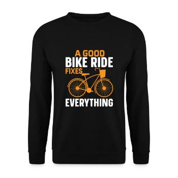 Cycling, cycling, cycling - Unisex Sweatshirt - black - Front - Alina (178cm) & Michal (187cm)