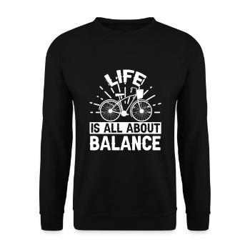 Cycling, cycling, cycling - Unisex Sweatshirt - black - Front - Alina (178cm) & Michal (187cm)