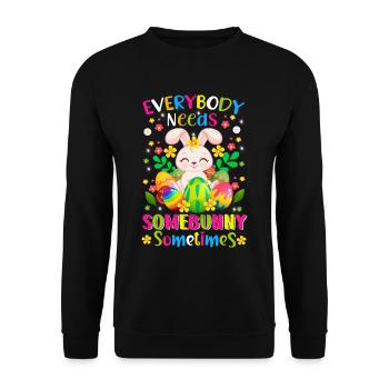 Easter Easter Easter Eggs - Unisex Sweatshirt - black - Front - Alina (178cm) & Michal (187cm)