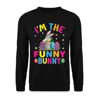 Easter Easter Easter Eggs - Unisex Sweatshirt - black - Front - Alina (178cm) & Michal (187cm)