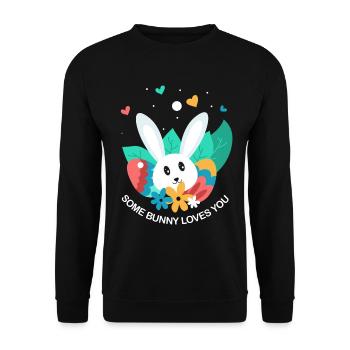 Easter Easter Easter Eggs - Unisex Sweatshirt - black - Front - Alina (178cm) & Michal (187cm)