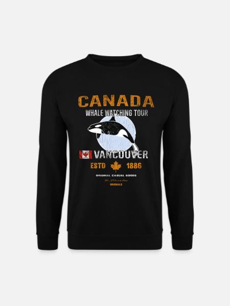 Canada Vancouver Wal Orca Geschenk - Unisex Pullover - Schwarz