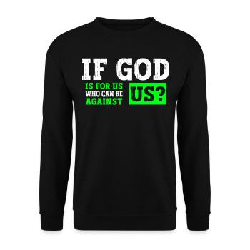 Jesus Christus - Christliches Shirt - Christliche - Unisex Pullover - Schwarz - Vorne - Alina (178cm) & Michal (187cm)