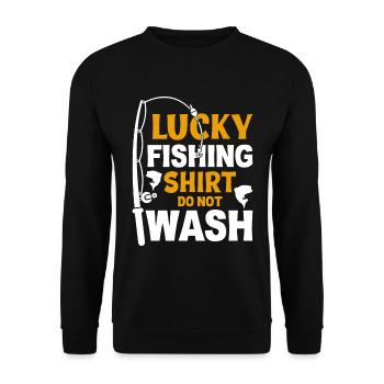La chemise lucky Fishing ne se lave pas - Sweat-shirt Unisexe - noir - Devant - Alina (178cm) & Michal (187cm)