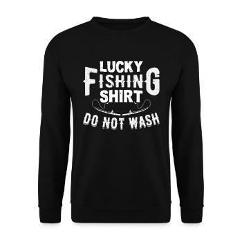 La chemise lucky Fishing ne se lave pas - Sweat-shirt Unisexe - noir - Devant - Alina (178cm) & Michal (187cm)