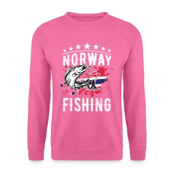 Norvège pêche Norvège Drapeau - Sweat-shirt Unisexe - rose - Devant