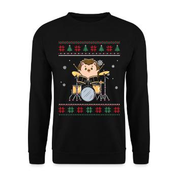 Cadeaux de Noël Noël - Sweat-shirt Unisexe - noir - Devant - Alina (178cm) & Michal (187cm)