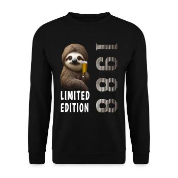 35th birthday born 1988 - Unisex Sweatshirt - black - Front - Alina (178cm) & Michal (187cm)