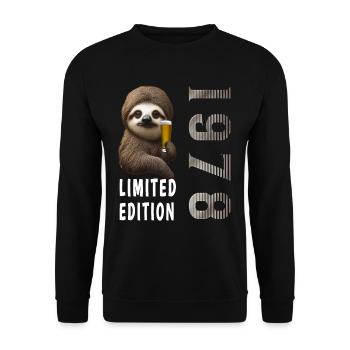 35th birthday born 1978 - Unisex Sweatshirt - black - Front - Alina (178cm) & Michal (187cm)