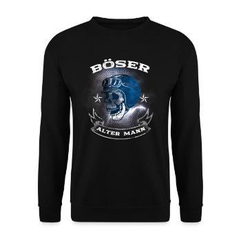 Böser alter Mann - Unisex Pullover - Schwarz - Vorne - Alina (178cm) & Michal (187cm)