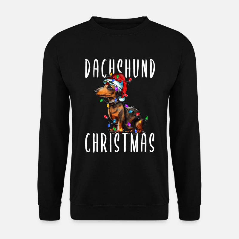 Dachshund Christmas - Unisex Pullover - Schwarz