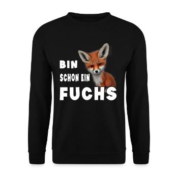 Bin schon ein Fuchs - Unisex Pullover - Schwarz - Vorne - Alina (178cm) & Michal (187cm)