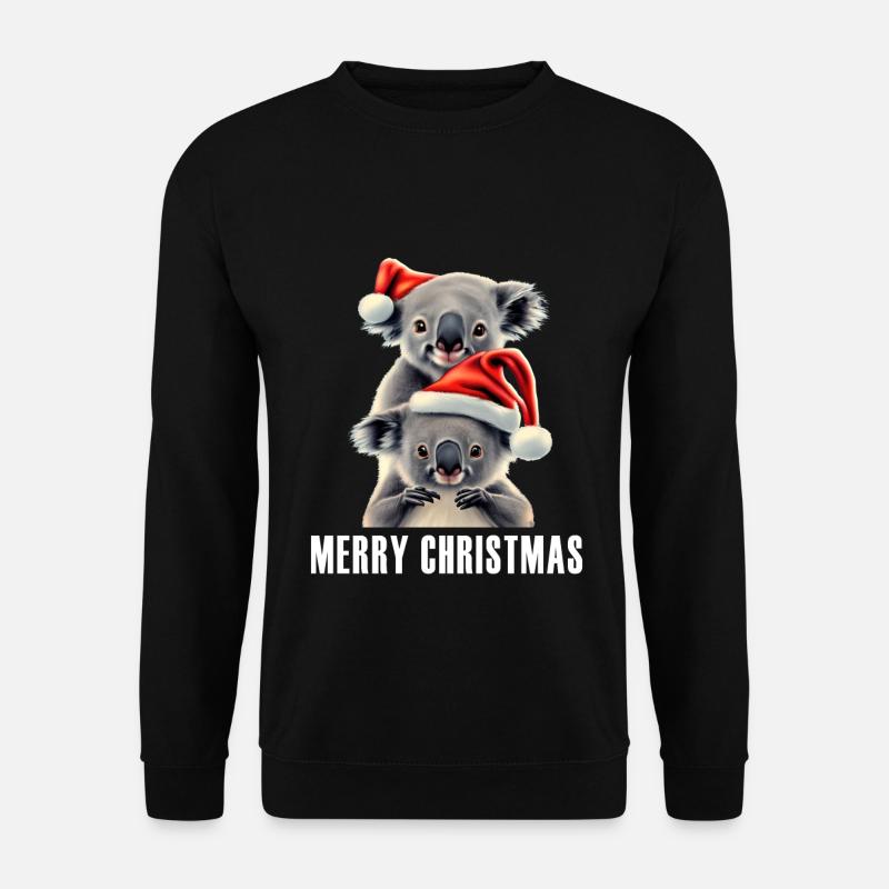 Merry Christmas Koala - Unisex Sweatshirt - black