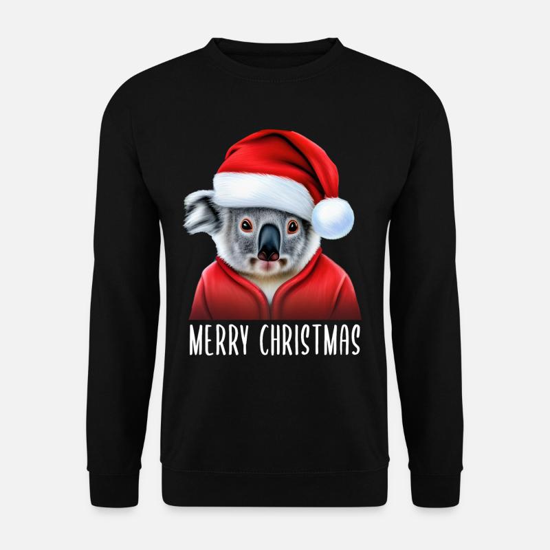 Merry Christmas Koala - Unisex Sweatshirt - black